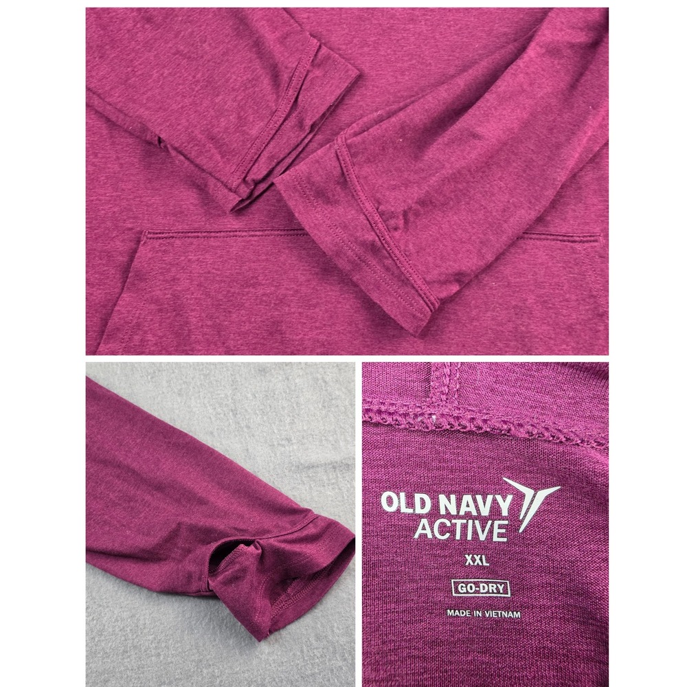 Old Navy Active Go Dry Hoodie Womens XXL Pullover Thumbhole - Picture 2 of 7